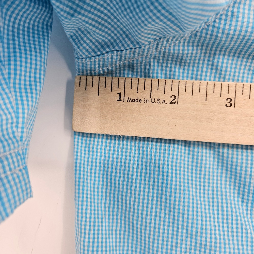 GameGuard Shirt Mens XL Blue Gingham Vented Fishing Short Sleeve Outdoor - Picture 6 of 9